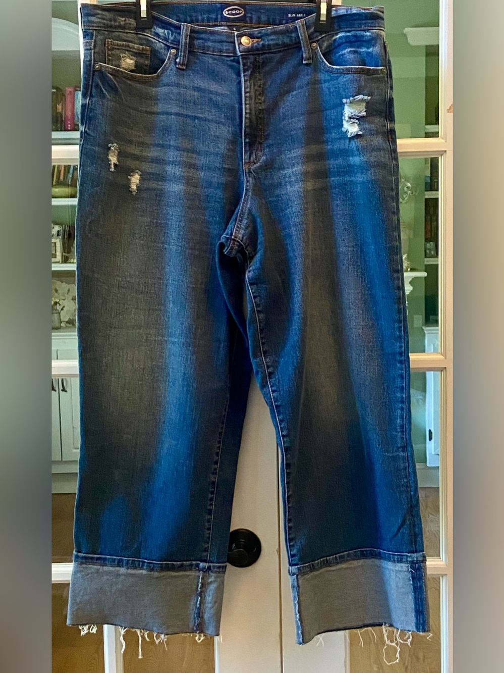 Scoop Slim Ankle Distressed Jeans Size 16